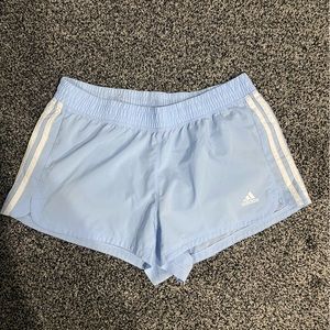 Adidas light blue shorts, size M